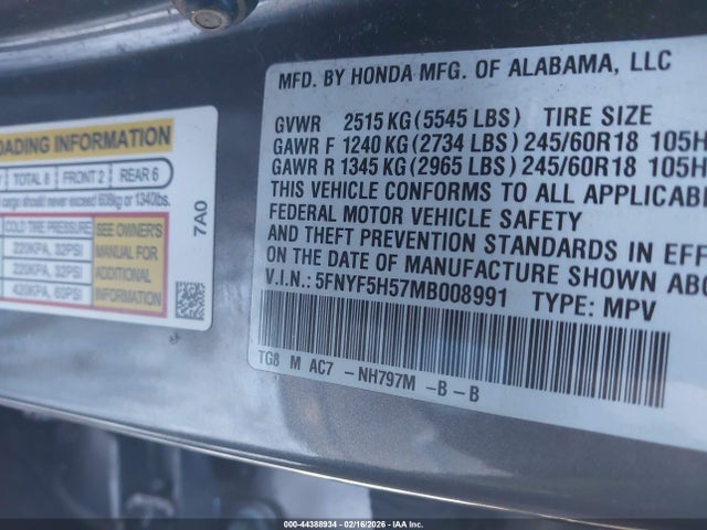 Honda Pilot 2wd Ex-l
