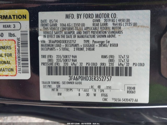 Ford Fusion Se