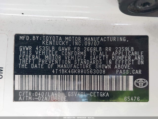 Toyota Camry Xle V6