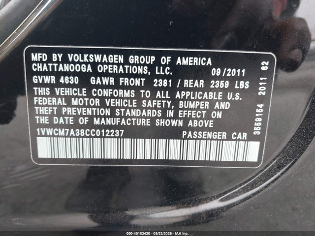 Volkswagen Passat 3.6l V6 Sel Premium