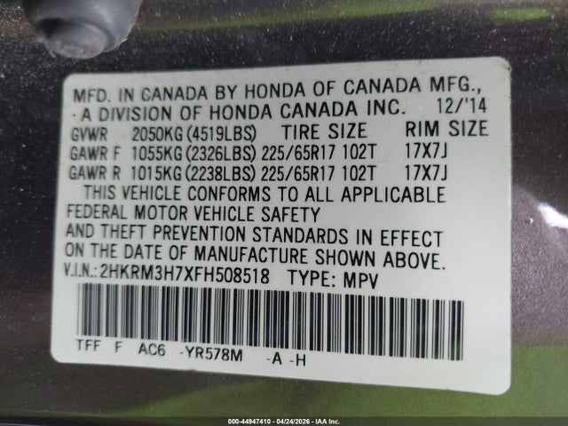 Honda CR-V Ex-l
