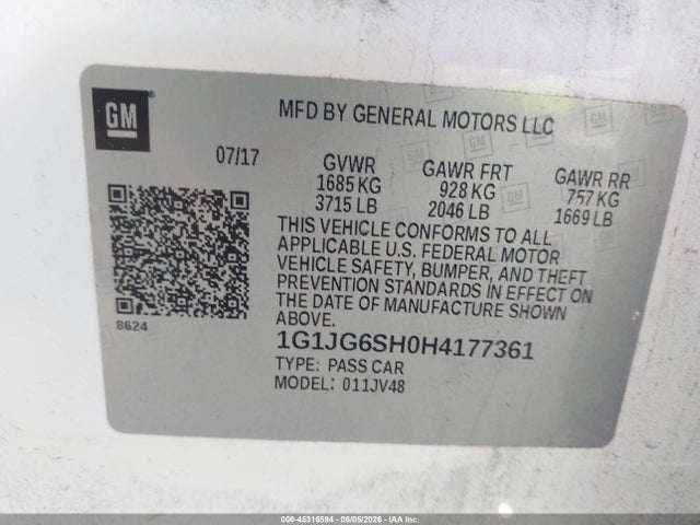 Chevrolet Sonic Lt Auto