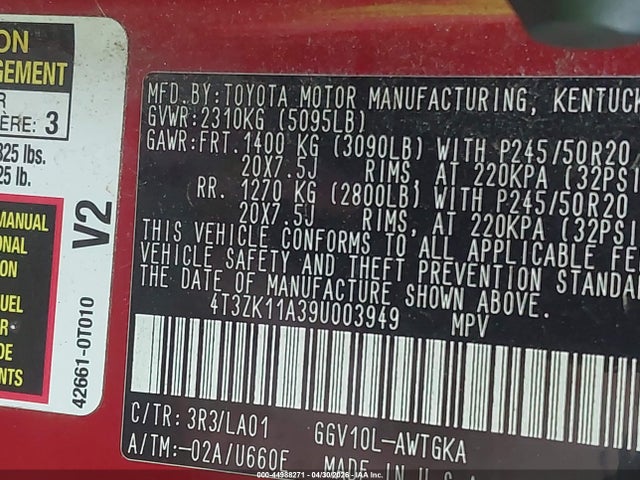 Toyota Venza Base V6