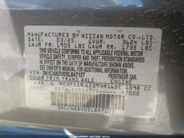 Nissan Versa 1.6 S
