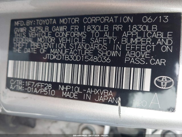Toyota Prius c Two