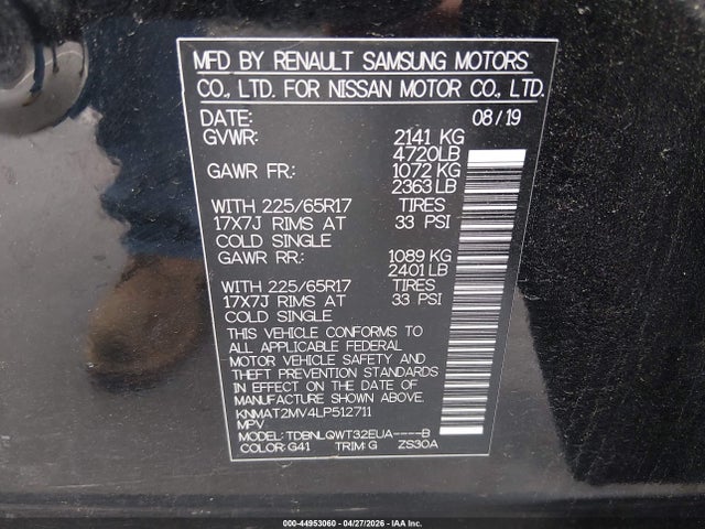 Nissan Rogue Sv Intelligent Awd