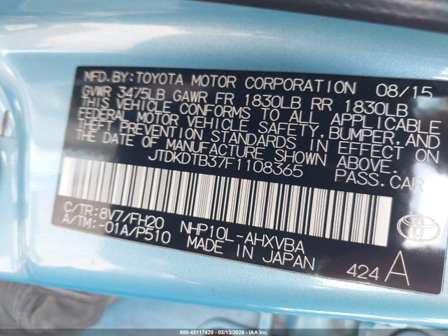 Toyota Prius c One
