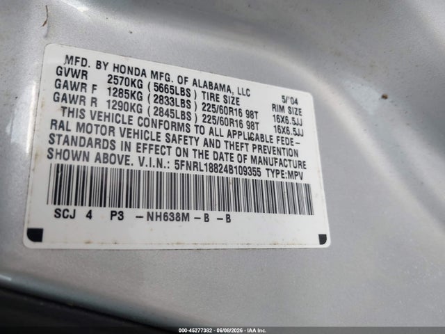 Honda Odyssey Ex