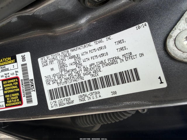Toyota Tundra Sr5 5.7l V8