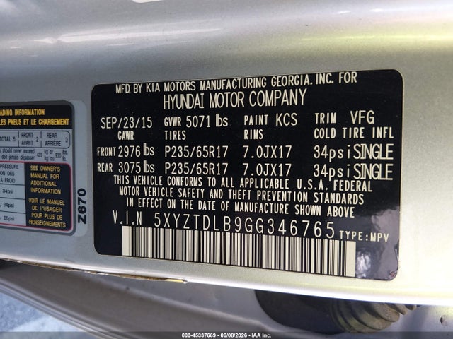 Hyundai SANTA FE 2.4l