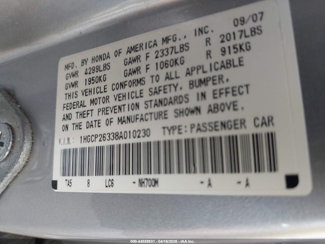 Honda Accord 2.4 Lx