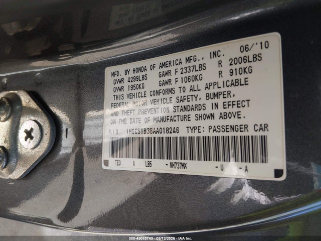 Honda Accord 2.4 Lx-s