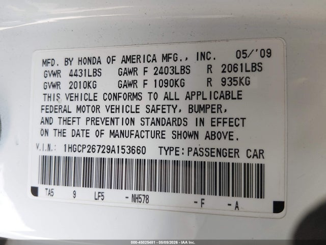 Honda Accord 2.4 Ex