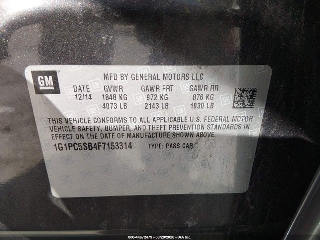 Chevrolet Cruze 1lt Auto