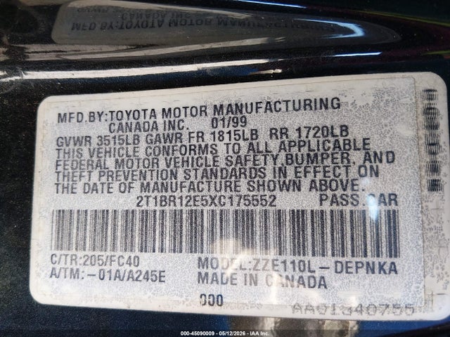 Toyota Corolla Le