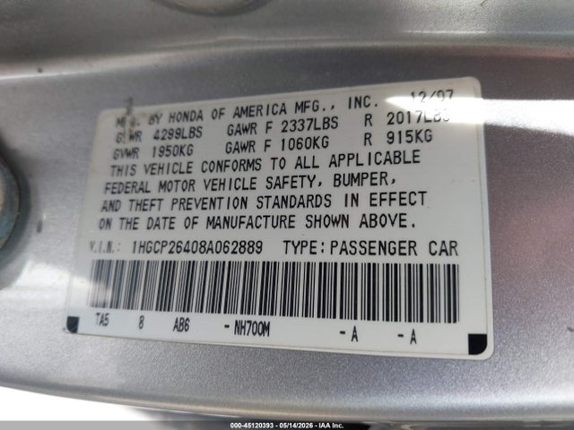 Honda Accord 2.4 Lx-p