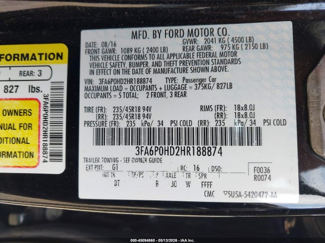 Ford Fusion Se
