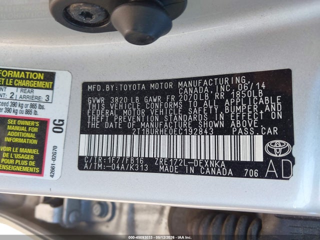 Toyota Corolla Le