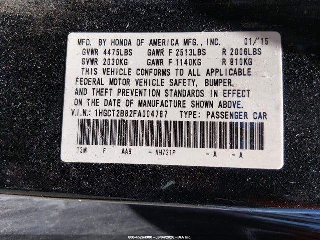 Honda Accord Ex-l V-6