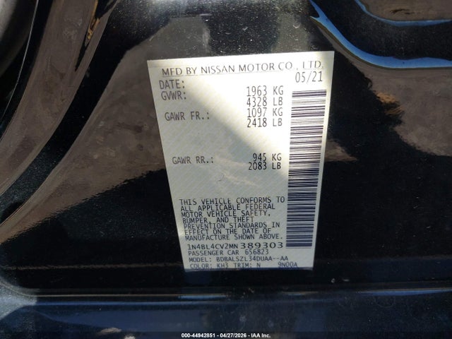 Nissan Altima Sr Fwd