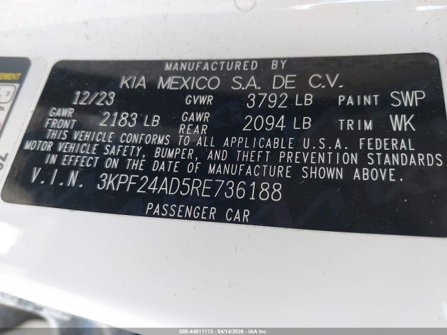 Kia Forte Lxs