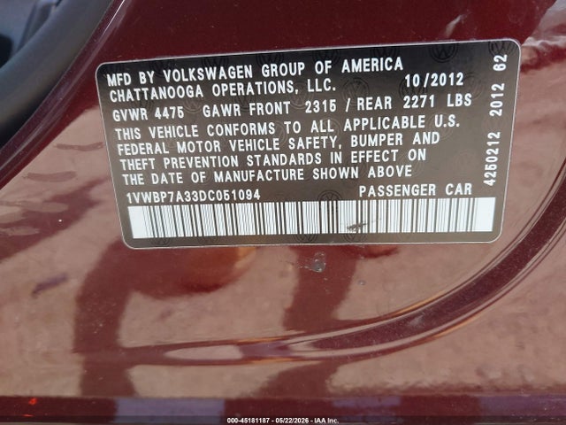 Volkswagen Passat 2.5l Se