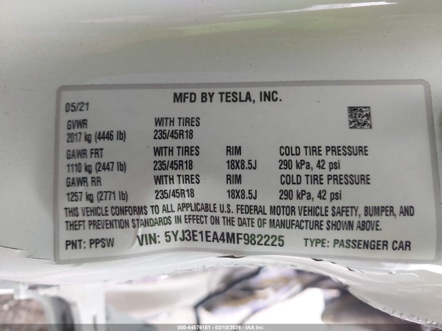 Tesla Model 3 Standard Range Plus Rear-wheel Drive