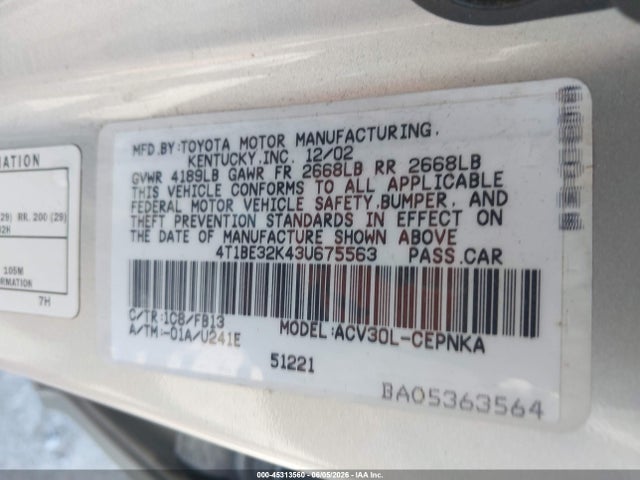 Toyota Camry Le