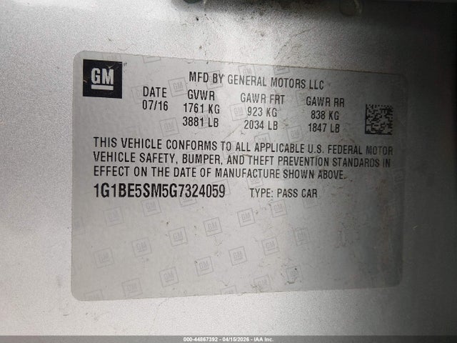 Chevrolet Cruze Lt Auto