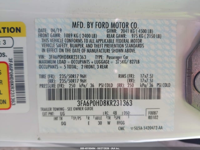 Ford Fusion Se