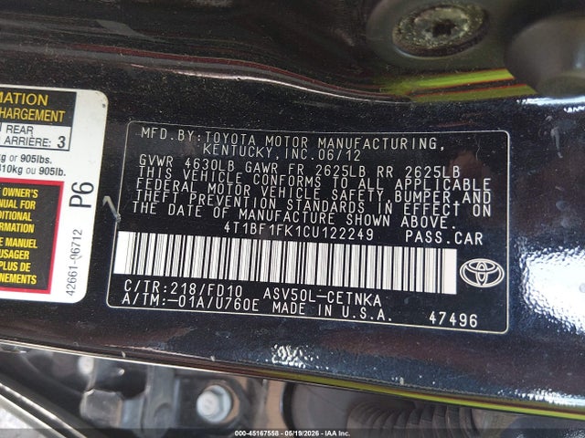 Toyota Camry Le