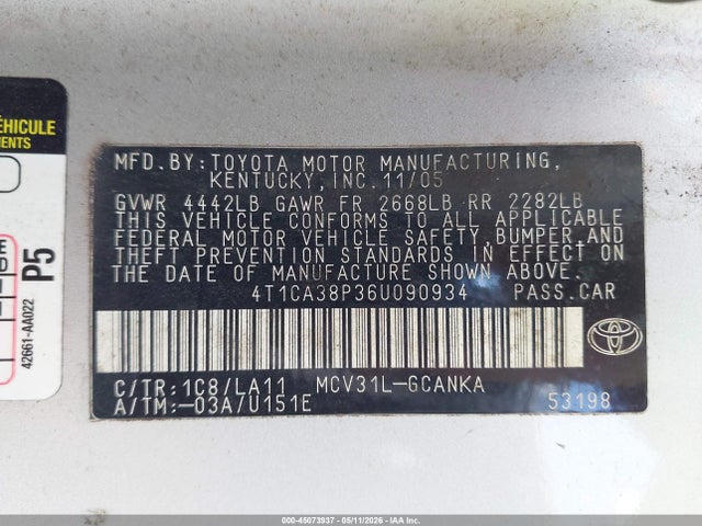 Toyota Camry Se Sport V6
