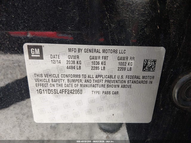 Chevrolet Malibu 2lt