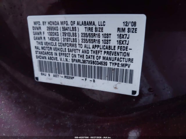Honda Odyssey Ex-l