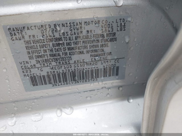 Nissan Sentra Sv Xtronic Cvt