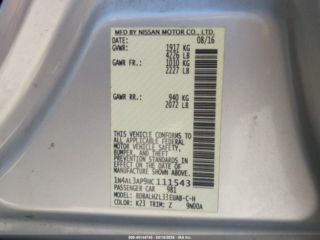 Nissan Altima 2.5 Sr