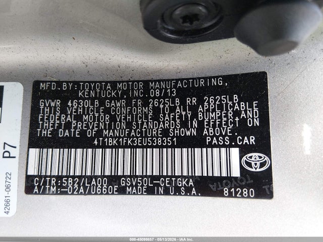 Toyota Camry Xle V6