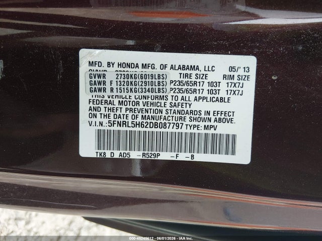 Honda Odyssey Ex-l