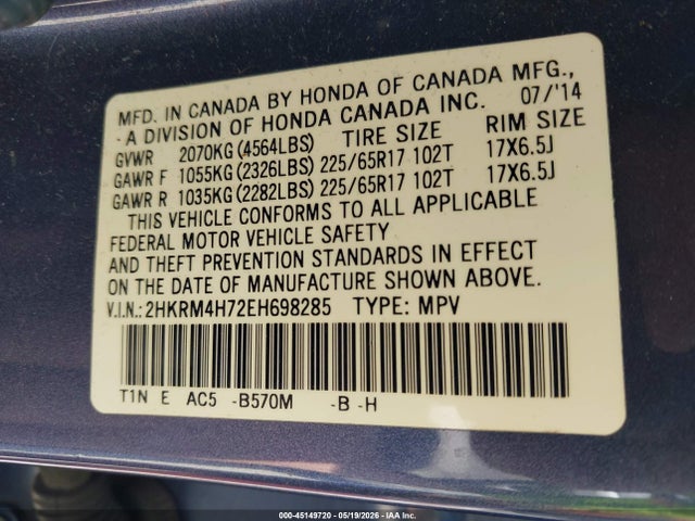 Honda CR-V Ex-l