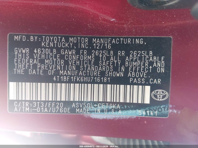 Toyota Camry Se