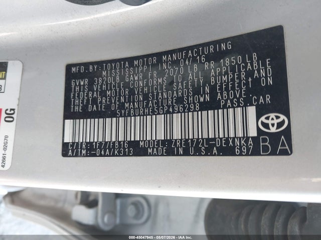 Toyota Corolla Le