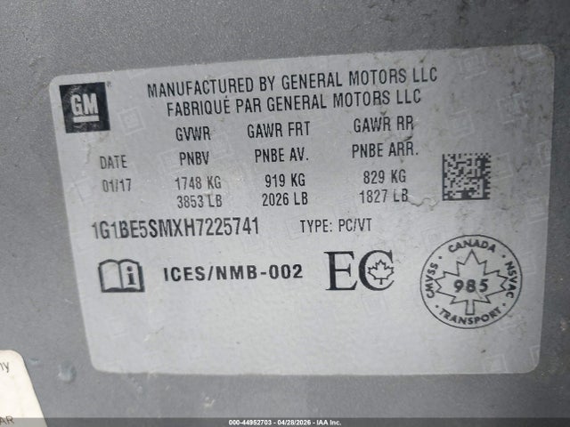 Chevrolet Cruze Lt Auto