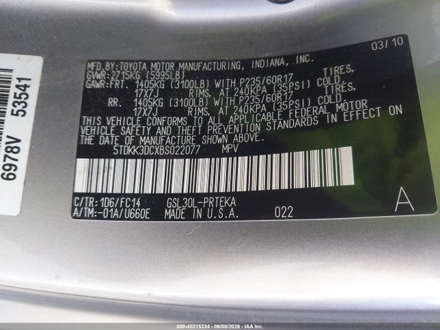 Toyota Sienna Le V6