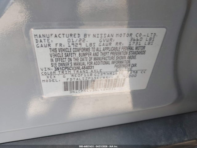 Nissan Kicks Sv Xtronic Cvt