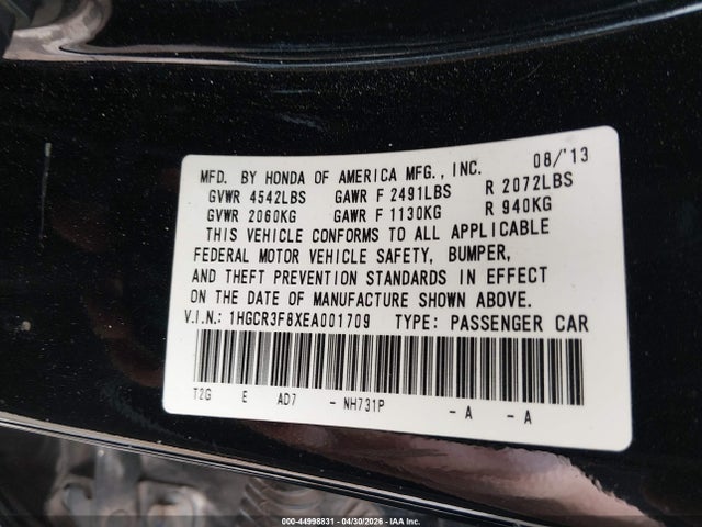Honda Accord Ex-l V-6