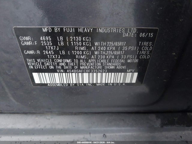 Subaru Outback 2.5i Premium