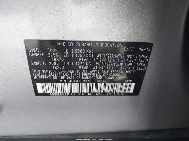 Subaru Outback Limited Xt