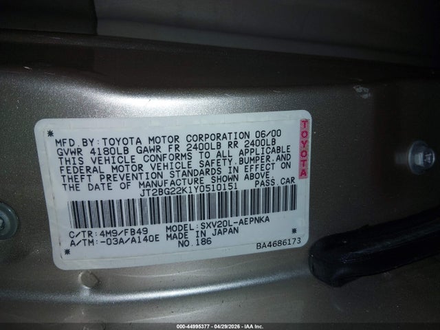 Toyota Camry Le