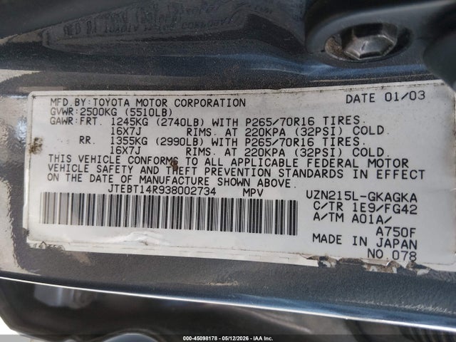 Toyota 4Runner Sr5 V8