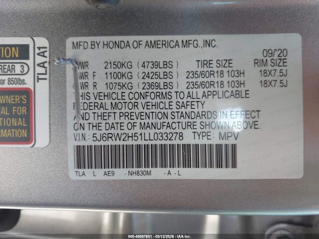 Honda CR-V Awd Ex